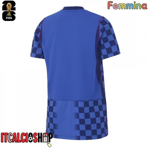 Croazia Seconda Maglia Femmina Mondiali 2026 Manica Corta